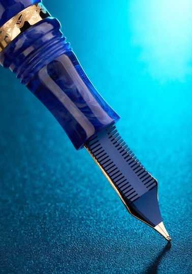 Delta Writing Pen Medium Gold with Blue Ink
