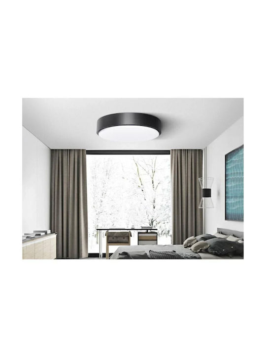 Deckenleuchte montieren 23cm Schwarz mit Integrierte LED
