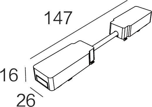 Orient Straight Connector For Magnetic Track 48v White Orient-str
