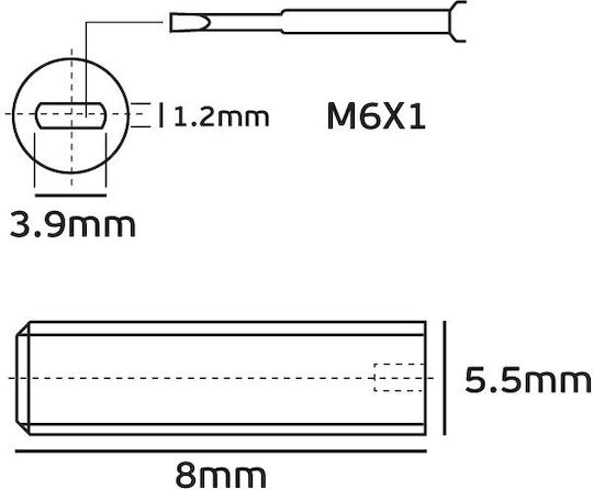 VK Lighting VK/5068/8/2/6 Фитинг Газов Нипел за Осветителни Тела Черен 52150-099643