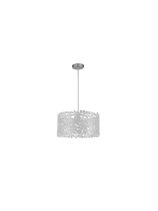 Elmark Chester Pendant Light White with Socket E27 35x350cm