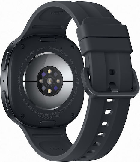 Samsung Galaxy Watch 9 LTE Aluminium 40mm Αδιάβροχο με eSIM και Παλμογράφο (Graphite)