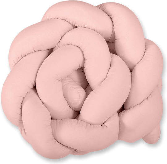My Sweet Baby Crib Bumpers Braided Inside Dusty Pink