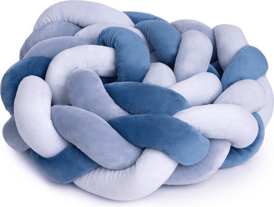 Amek Toys Braided Crib Bumper Inside Dark Blue 12x200cm