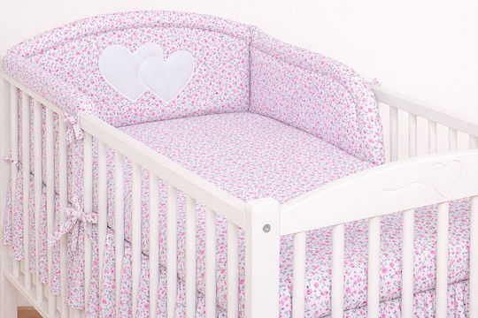 Bobono Gitterbettumrandungen Standard Innen Rosa Meadow Hearts Bobono Gitterbettumrandungen Standard Innen Rosa Meadow Hearts