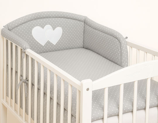Bobono Standard Inside Gray Crib Bumper