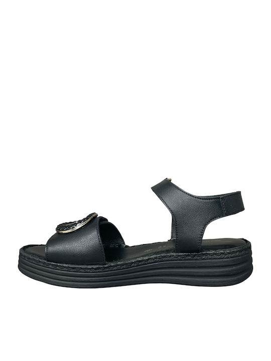 Leather Women's Anatomic Black Sandals