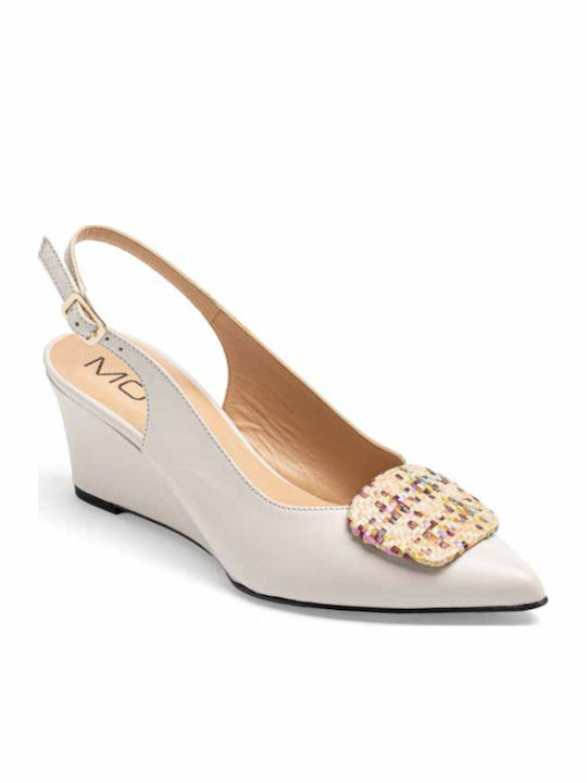 Leder Pumps Beige
