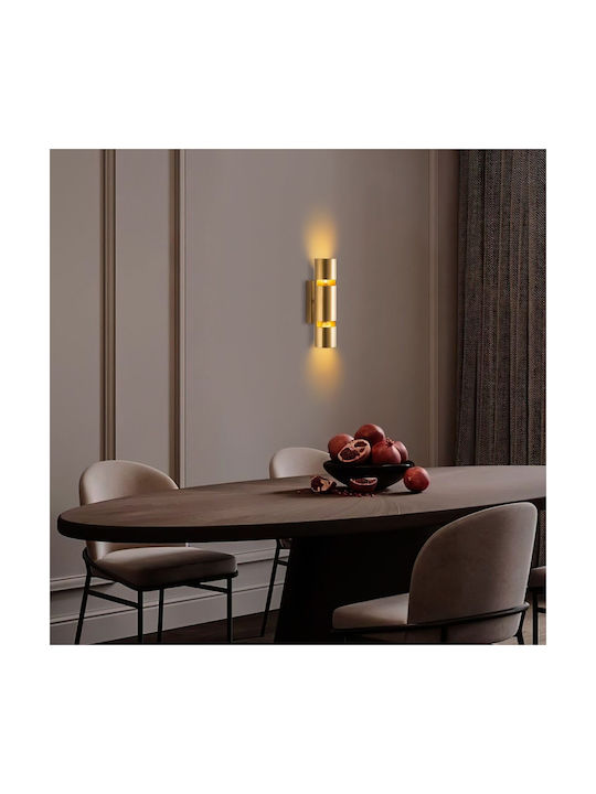 Opviq Luxora Wall Lamp with E14 Socket Gold 8x30x13cm
