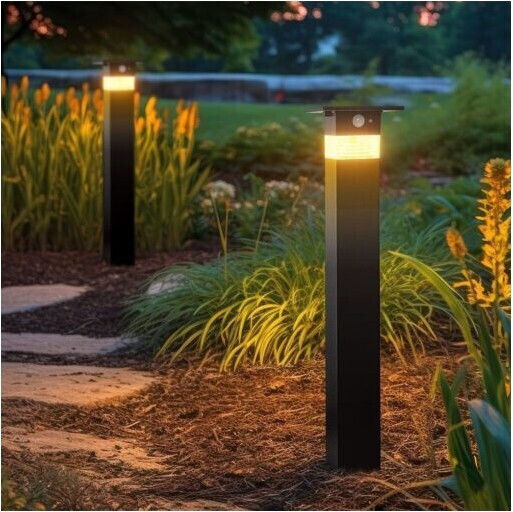 Solarleuchte Boden Spalte 2.5W mit Bewegungssensor und Fotowiderstand IP65 14.5x55cm