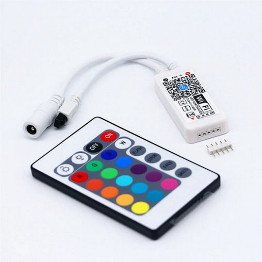 Vencore 6613-10005 Wifi 2.4g Rgbw Controller 12-24v 144-288w Rf Remote Ασύρματο Wifi 2.4g Controller Rgbw Rf Χειριστήριο 12 Volt 144 Watt & 24 Volt 288 Watt Μέγιστο Φορτίο 6613-10005