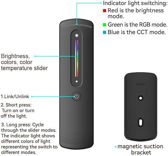 Eurospot Led Kit Controller+ Μαύρο Remote Rf 2.4ghz Rgb+cct Ταινία Eu6050