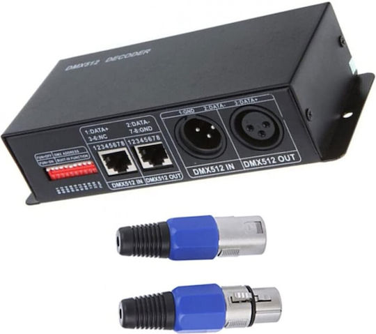 Vencore 6613-10010 RGB 3CH DMX 512 Controller 12-24V 288-576W DMX 512 Controller RGB 3 Channels 12 Volt 288 Watt & 24 Volt 576 Watt Maximum Load 6613-10010