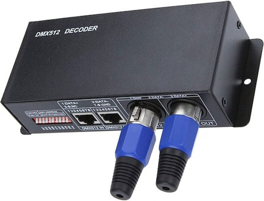 Vencore 6613-10010 RGB 3CH DMX 512 Controller 12-24V 288-576W DMX 512 Controller RGB 3 Channels 12 Volt 288 Watt & 24 Volt 576 Watt Maximum Load 6613-10010