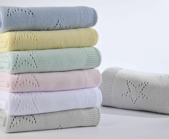 Down Town Home Blanket Cot 449 Knitted Gray 90x120cm