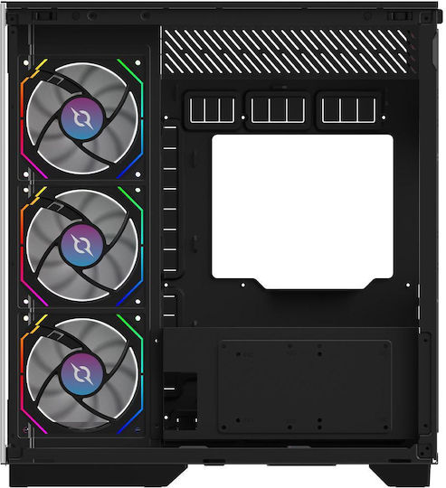 Aqirys Janus Gaming Midi Tower Computer Case with Side Window and ARGB Lighting Black
