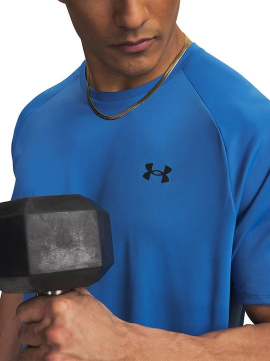 Sportliches Herrenbluse Kurzarm Blau