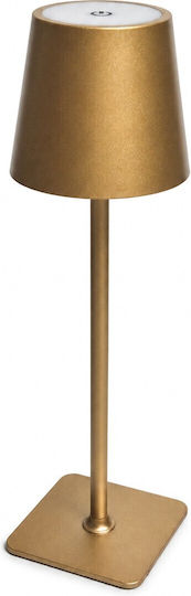 VenCore Metal Table Lamp LED with Gold Shade and Base