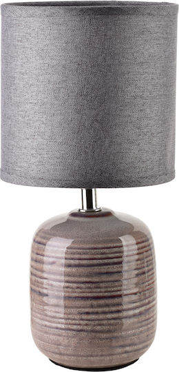 Lampa Πορτατίφ με Γκρι Καπέλο και Βάση Lampa Πορτατίφ με Γκρι Καπέλο και Βάση
