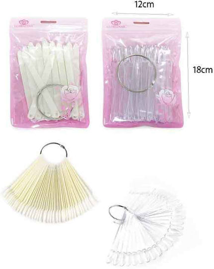 Nail Sample Book Keychain Oval 50pcs Tf218769