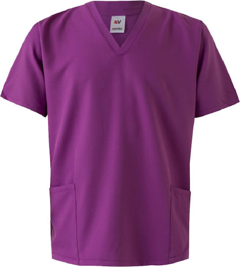 Velilla Unisex Purple Medical Blouse