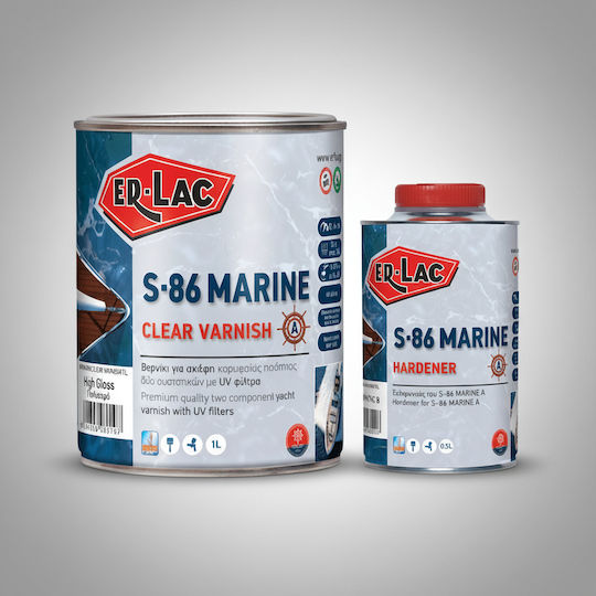 ER-LAC S-86 Marine Polyurethane 2-Component Solvent Based Impregnation Varnish Matte 1.5lt