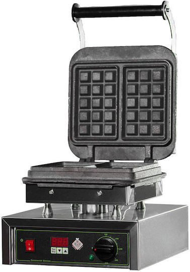 M&M equipment WAF/I-H Επαγγελματική Βαφλιέρα Μονή Άνοιγμα 90° για Βάφλες σε Σχήμα Μαργαρίτα