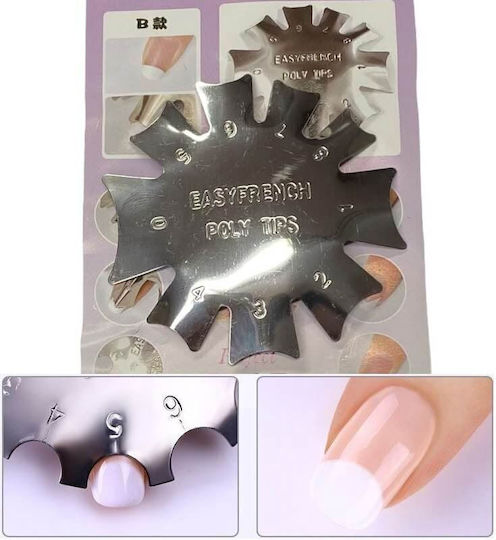 Nail Art Easy French Metallisches Nageldesign Stencil 3661 5587