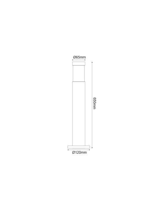 Aca No1032 Outdoor Floor Lamp with Warm White Light IP45 for E27 Socket Grey