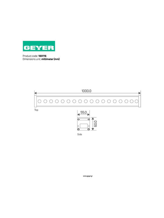 Geyer Вграден LED Стенна Пералня 36W Geyer Вграден LED Стенна Пералня 36W