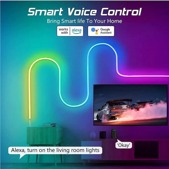 VenCore Waterproof Smart LED Strip Wi-Fi RGBIC Light 5m with Power Supply