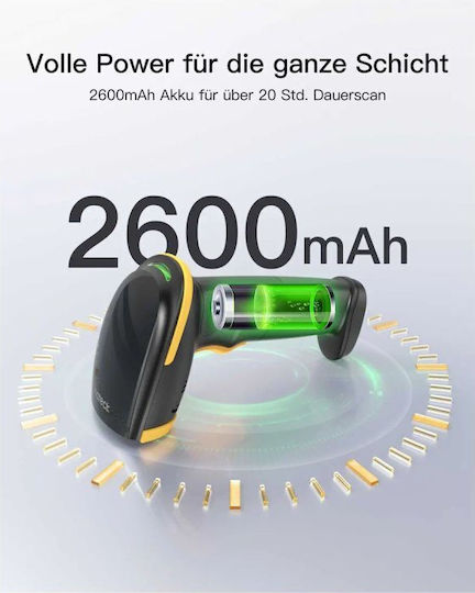 Inateck Handheld Scanner with 2D and QR Barcode Readability