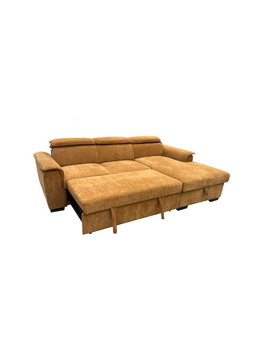 Lemance Ecke Sofa Bett mit Linker Ecke Camel 251x168x82cm