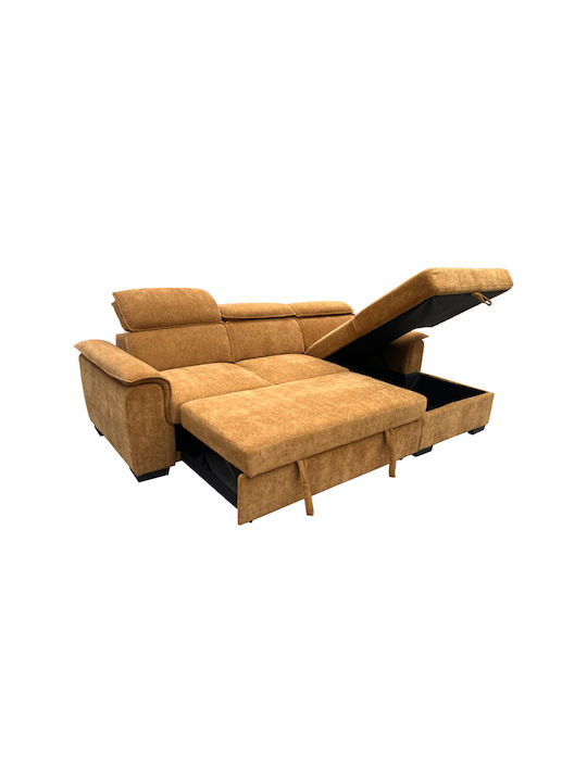 Lemance Ecke Sofa Bett mit Linker Ecke Camel 251x168x82cm
