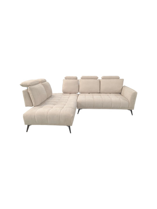 Serkas Ecke Sofa mit Rechte Ecke Beiges 268x100x105cm