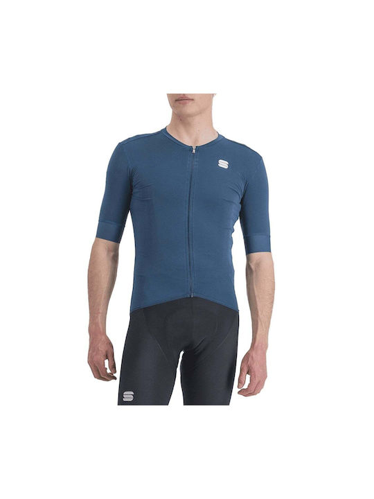Sportful Herren Kurze Ärmel Fahrradtrikot Blau
