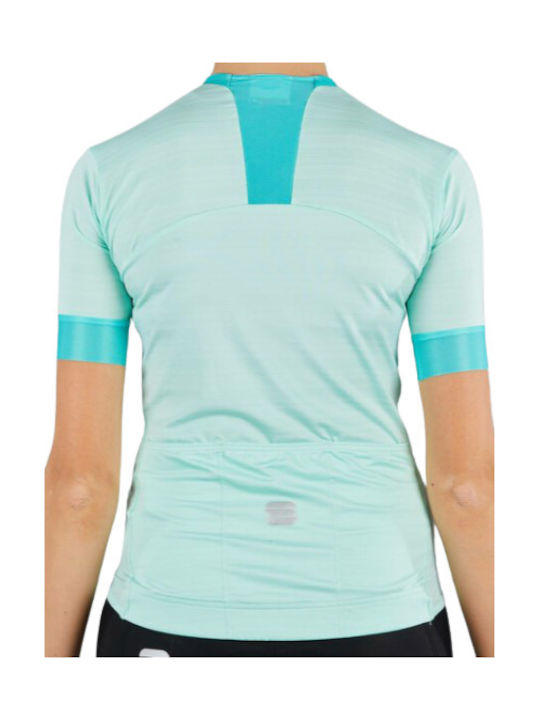 Sportful Tricou De Ciclism Pentru Femei Cu Mâneci Scurte Albastru