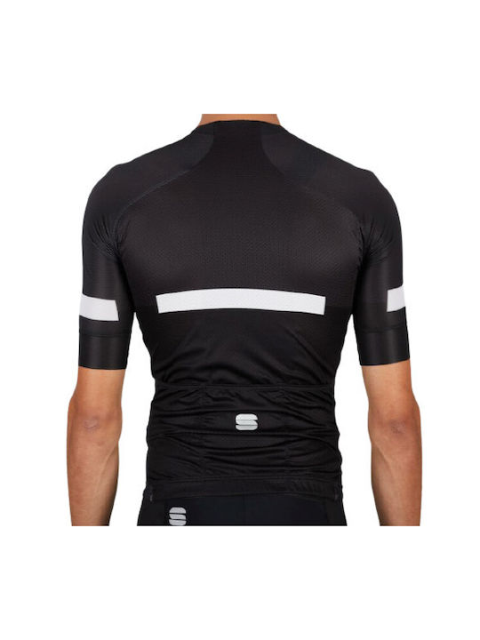 Sportful Tricou De Ciclism Pentru Bărbați Cu Mâneci Scurte Negru