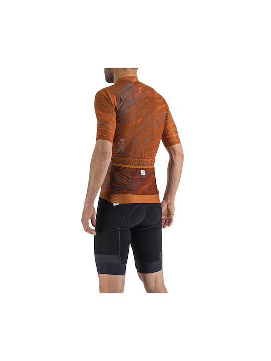 Sportful Supergiara Tricou De Ciclism Pentru Bărbați Mâneci Scurte Drum Bike Maro