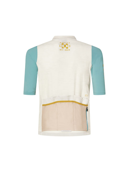 Oakley Tricou De Ciclism Pentru Bărbați Cu Mâneci Scurte Bej