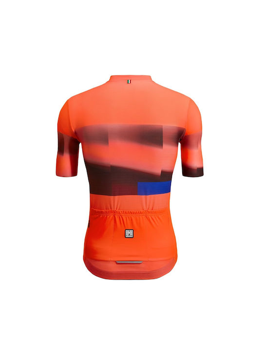 Santini Tricou De Ciclism Pentru Bărbați Mâneci Scurte Road Bike Portocaliu