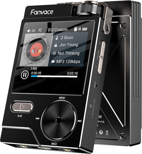 Hifi MP3 Player 64GB cu Ecran TFT Negru