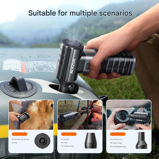 Suflantă de Aer Portabilă Spray cu Aer Comprimat Acezuk 200,000 Rpm Suflantă de Mână cu Baterie 10500mAh