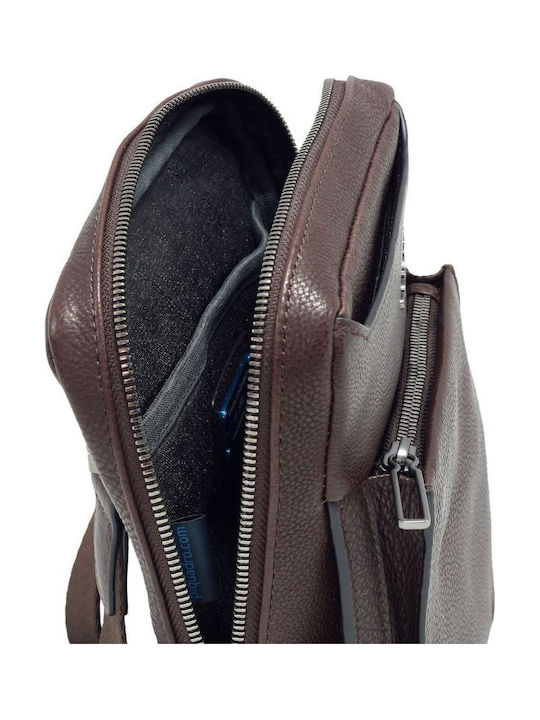 Tallin Geantă Bărbătească de Umăr / Tip Crossbody din Piele Maro