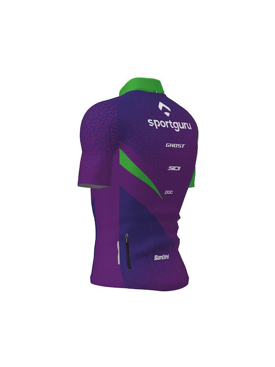 Santini Tricou De Ciclism Cu Mâneci Scurte Pentru Bărbați Violet