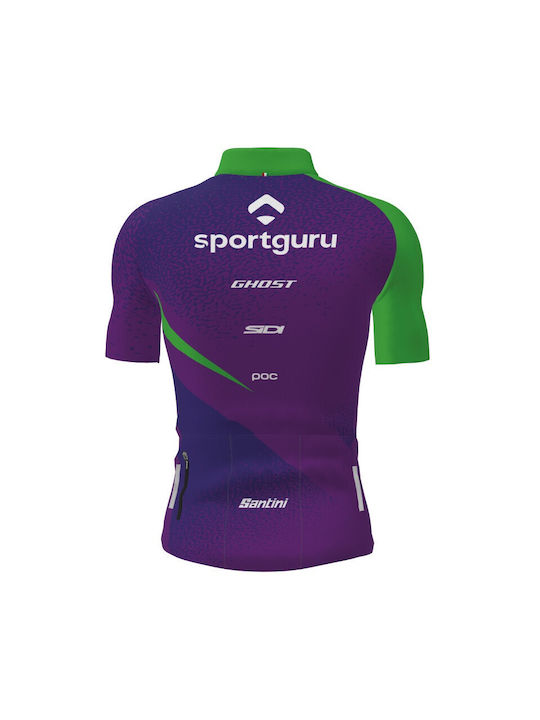 Santini Tricou De Ciclism Cu Mâneci Scurte Pentru Bărbați Violet