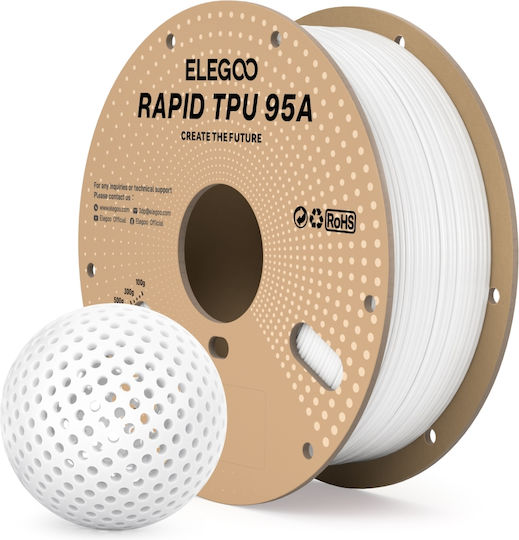 Elegoo TPU 3D Printer Filament 1.75mm Μαύρο 1kg