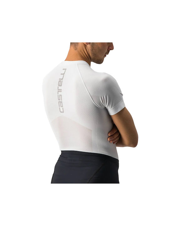 Castelli Tricou De Ciclism Pentru Bărbați Mâneci Scurte Alb XXL