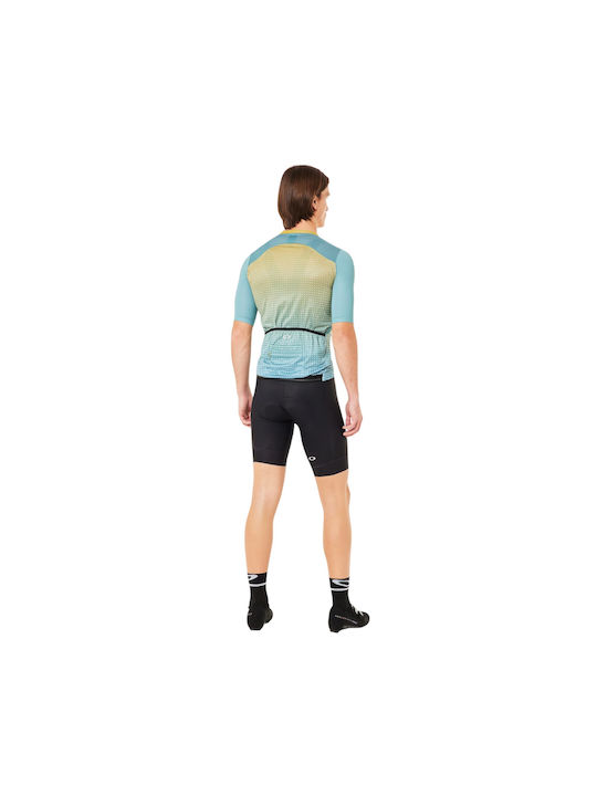 Oakley Men's Short Sleeve Cycling Jersey Light Blue