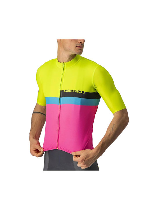 Castelli Tricou De Ciclism Pentru Bărbați Cu Mâneci Scurte Roz